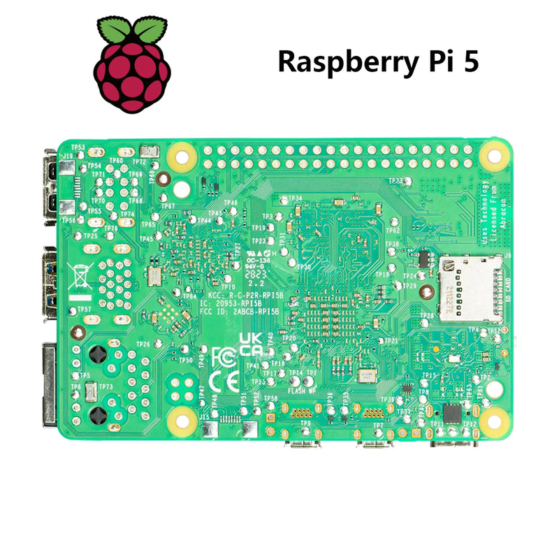 جهاز Raspberry Pi 5 الرسمي بسعة 16 جيجابايت و8 جيجابايت و2 جيجابايت و4 جيجابايت وجهاز كمبيوتر محمول صغير ومعالج BCM2712 ولوحة تطوير Raspberry Pi Bluebooth 5.0