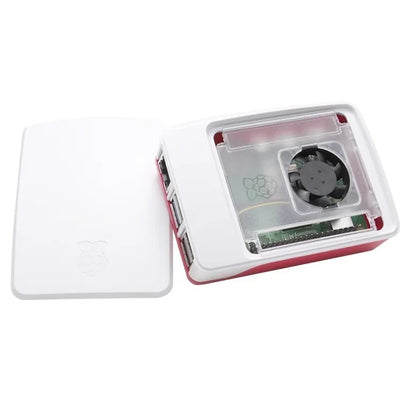 حافظة راسبيري بي 5، باللون الأحمر، النحاسي، غلاف ABS مع التحكم في درجة الحرارة، فتحة التهوية، حشوة، لـ RPI 5 PI5