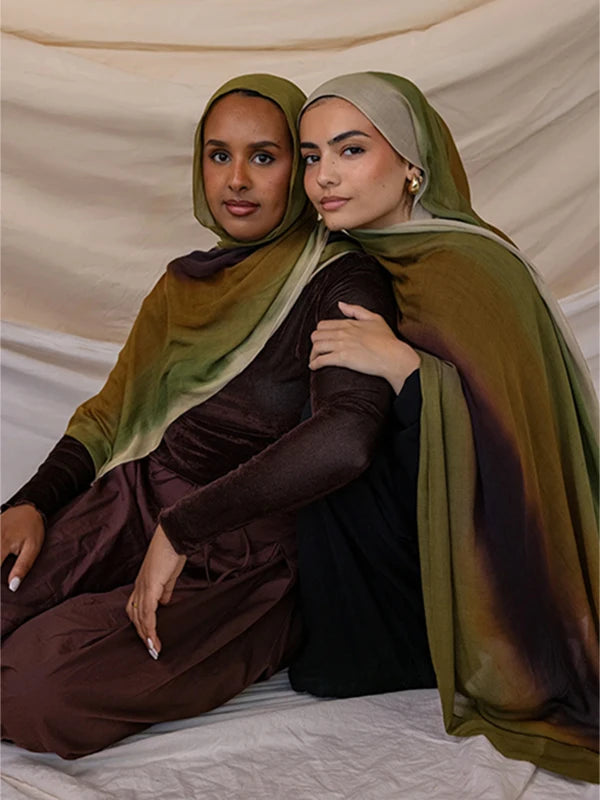 1Pcs Ramadan Hijab Leopard Print Women Bohemian Watercolor Soft Muslim Hijabs Floral Breathable Shawl Wrap Scarf Headscarf Warm