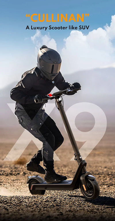 سكوتر كهربائي للبالغين HUANCI X9، 15.6 أمبير/ساعة، 550 واط، 48 فولت، 40 كم/ساعة، سكوتر كهربائي قابل للطي، 10 بوصات، لوح تزلج كهربائي