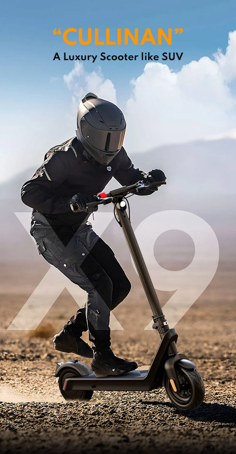 سكوتر كهربائي للبالغين HUANCI X9، 15.6 أمبير/ساعة، 550 واط، 48 فولت، 40 كم/ساعة، سكوتر كهربائي قابل للطي، 10 بوصات، لوح تزلج كهربائي