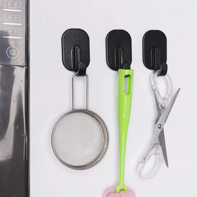 خطاف مغناطيسي متعدد الوظائف بدون ثقب خطافات مغناطيسية قوية مثبتة على الحائط لتخزين المفاتيح في المنزل والمطبخ والحمام