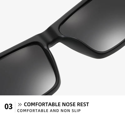 نظارات شمسية جديدة عالية الجودة فاخرة من Heat Wave موديل 2024، نظارات شمسية مستقطبة مربعة العدسات متصلة للنساء والرجال، نظارات شمسية UV400