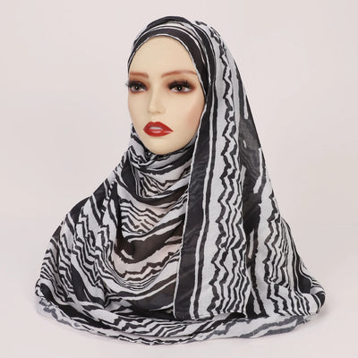 1Pcs Ramadan Hijab Leopard Print Women Bohemian Watercolor Soft Muslim Hijabs Floral Breathable Shawl Wrap Scarf Headscarf Warm