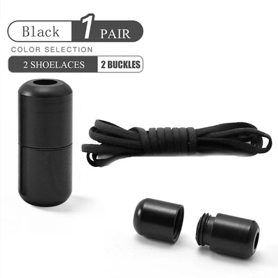 أربطة أحذية مرنة بدون رباط، أربطة أحذية نصف دائرية للأطفال والكبار، أربطة أحذية سريعة الارتداء، أربطة قفل معدنية، أربطة أحذية