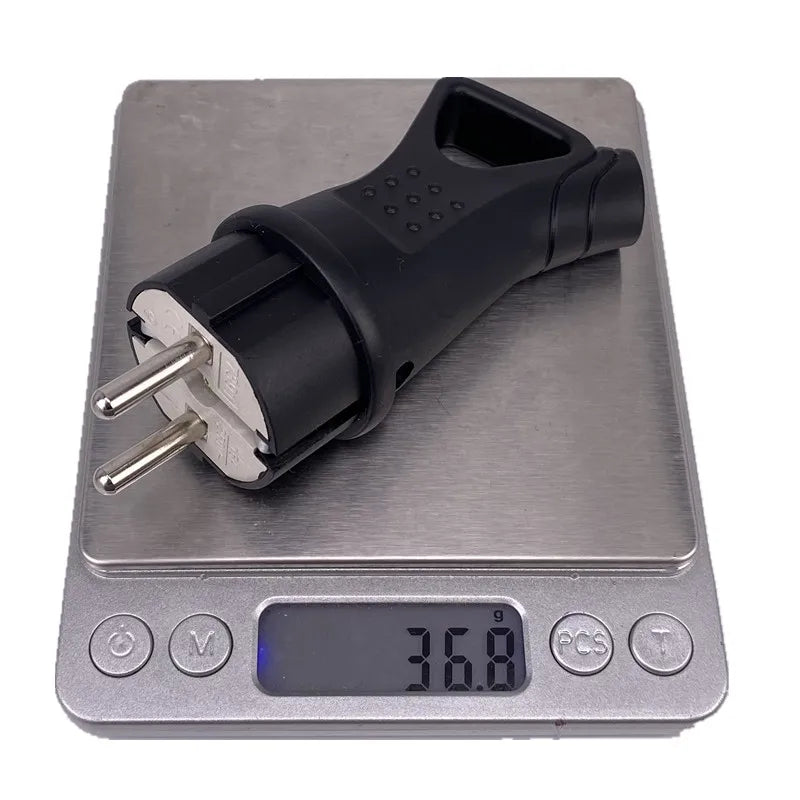 مقبس كهربائي مقاوم للماء من المطاط الأوروبي مع غطاء IP54 لكابل الطاقة DIY 16A 250V