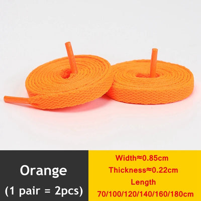 1 Pair / AF1 Shoelaces Flat Thicken Weave Craft Off Black White Shoe Laces High-top Sneaker Shoelace Accessories 25 Colors