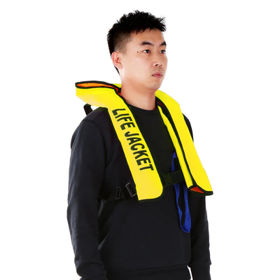 سترة نجاة يدوية قابلة للنفخ سترة نجاة للبالغين للرياضات المائية والسباحة وصيد الأسماك وسترة البقاء على قيد الحياة