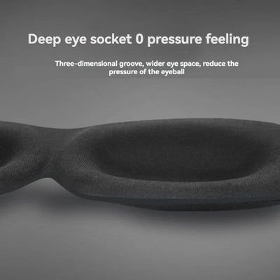 قناع عين ثلاثي الأبعاد بدون علامات بدون أنف، قناع عين بسيط بلون سادة معتم، مناسب للنوم واستراحة الغداء للطلاب