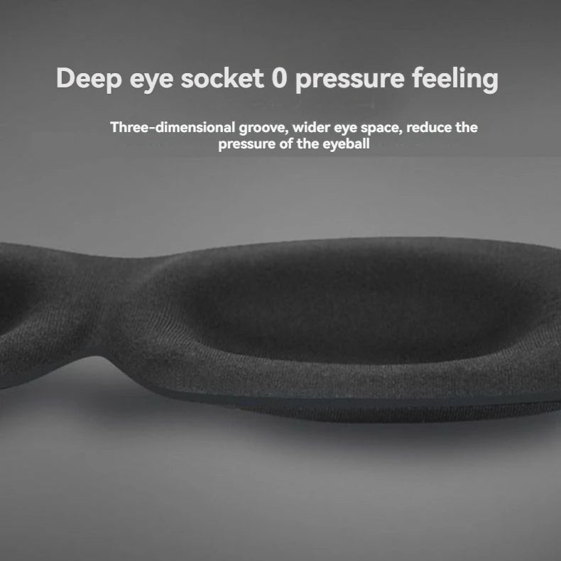 قناع عين ثلاثي الأبعاد بدون علامات بدون أنف، قناع عين بسيط بلون سادة معتم، مناسب للنوم واستراحة الغداء للطلاب