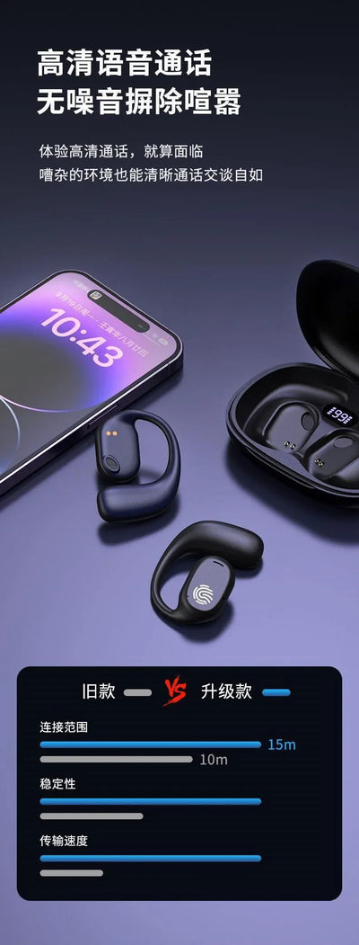 سماعات أذن رياضية ذكية لاسلكية من شاومي GT280 بتقنية البلوتوث تعمل باللمس مع خاصية تقليل الضوضاء بتقنية ستيريو ثلاثية الأبعاد ومقاومة للماء