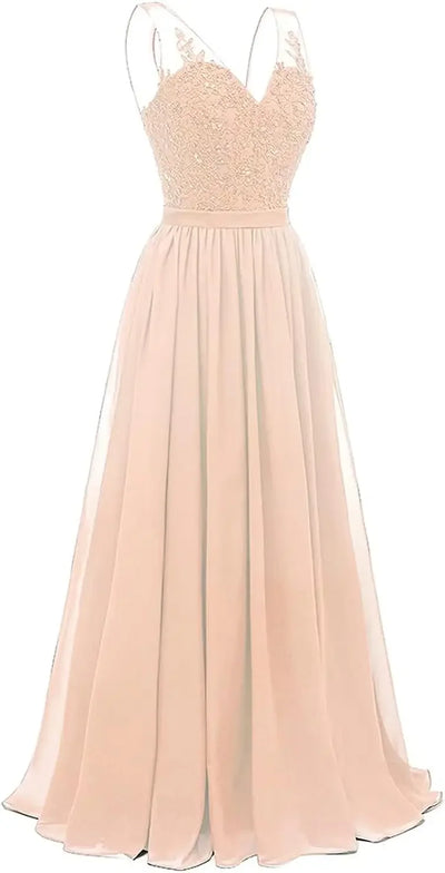 فساتين وصيفات العروس من الشيفون باللون الفيروزي بفتحة على شكل حرف V، طويلة من الدانتيل، مطرزة بالخرز، فساتين سهرة رسمية، توصيل مجاني، ضيف، حفل زفاف