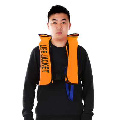 سترة نجاة يدوية قابلة للنفخ سترة نجاة للبالغين للرياضات المائية والسباحة وصيد الأسماك وسترة البقاء على قيد الحياة