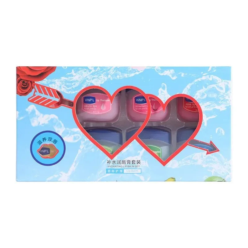 مجموعة مرطب الشفاه 4/6/8 قطع، قاعدة مرطبة ومبيضة، قاعدة نباتية طبيعية، مرطب للشفاه المتشققة، مرطب جيلي