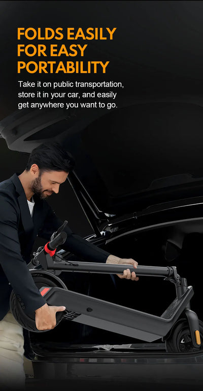 سكوتر كهربائي للبالغين HUANCI X9، 15.6 أمبير/ساعة، 550 واط، 48 فولت، 40 كم/ساعة، سكوتر كهربائي قابل للطي، 10 بوصات، لوح تزلج كهربائي