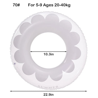 ROOXIN Baby Child حلقة مقعد سباحة قابلة للنفخ أنبوب حلقة سباحة للأطفال والكبار حلقة سباحة تعويم حمام السباحة معدات اللعب المائية
