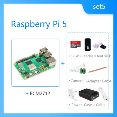 لوحة Raspberry Pi 5 Cortex-A76 Linux 4GB 8GB Arm Board Python Programlama PCIe Gigabit Ethernet USB3.0