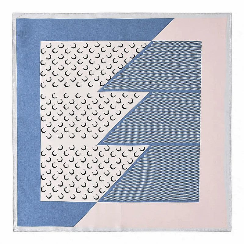 وشاح مربع نسائي من حرير التوت الخالص 100% مطبوع عليه رباط رأس ووشاح فاخر لزينة الشعر النسائية وأوشحة باندانا نسائية 53 سم