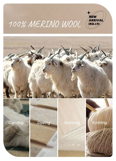 سترة نسائية أساسية للخريف والشتاء أنيقة من صوف ميرينو 100% محبوكة برقبة دائرية وأكمام طويلة وقماش جيرسي للسيدات