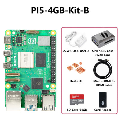 جهاز Raspberry Pi 5 الرسمي بسعة 16 جيجابايت و8 جيجابايت و2 جيجابايت و4 جيجابايت وجهاز كمبيوتر محمول صغير ومعالج BCM2712 ولوحة تطوير Raspberry Pi Bluebooth 5.0