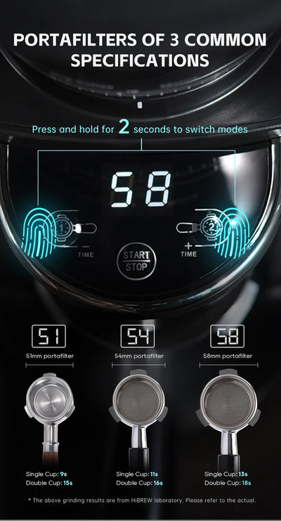 مطحنة قهوة كهربائية أوتوماتيكية من HiBREW مزودة بـ 31 ترسًا لتحضير قهوة الإسبريسو الأمريكية مع خاصية الصب وتخزين حبوب البن G3