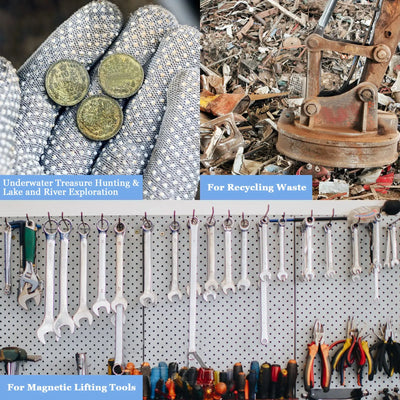 مغناطيس صيد نيوديميوم فائق القوة، مغناطيس إيمانز شديد التحمل مع مسمار عين بفتحة غاطسة لصيد الأسماك المغناطيسية