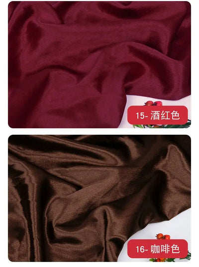 قماش ساتان كريستالي لامع سميك وثقيل بالمتر للملابس والفساتين وديكورات هانفو وقماش الخياطة اليدوي بلون أزرق سادة ومضاد للتجاعيد