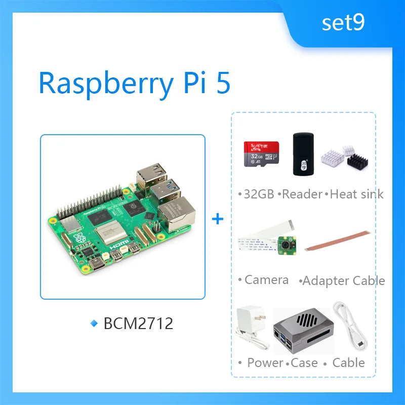 لوحة Raspberry Pi 5 Cortex-A76 Linux 4GB 8GB Arm Board Python Programlama PCIe Gigabit Ethernet USB3.0