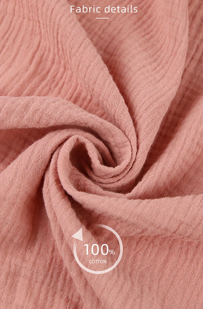 أردية حمام نسائية طويلة من قماش الموسلين 100% قطن، شاش، بأكمام طويلة، كاجوال فضفاضة، قابلة للتنفس، ضمادة صلبة، ملابس نوم ماكسي