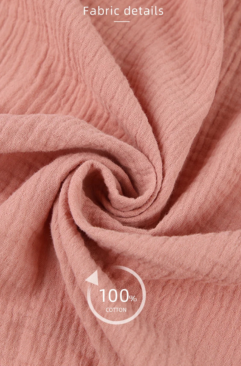 أردية حمام نسائية طويلة من قماش الموسلين 100% قطن، شاش، بأكمام طويلة، كاجوال فضفاضة، قابلة للتنفس، ضمادة صلبة، ملابس نوم ماكسي