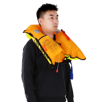 سترة نجاة يدوية قابلة للنفخ سترة نجاة للبالغين للرياضات المائية والسباحة وصيد الأسماك وسترة البقاء على قيد الحياة