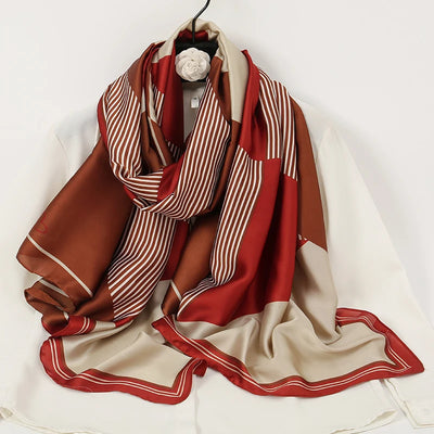 2024 جديد شال حرير ساتان حجاب نسائي شالات مرقعة وشاح رأس نسائي شال أنيق شال ناعم من الباشمينا