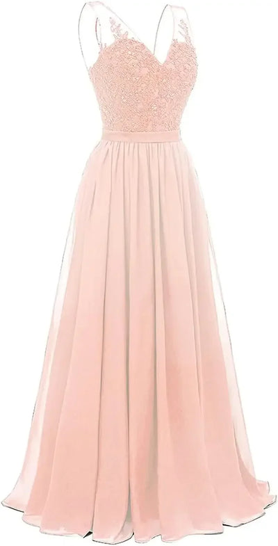 فساتين وصيفات العروس من الشيفون باللون الفيروزي بفتحة على شكل حرف V، طويلة من الدانتيل، مطرزة بالخرز، فساتين سهرة رسمية، توصيل مجاني، ضيف، حفل زفاف