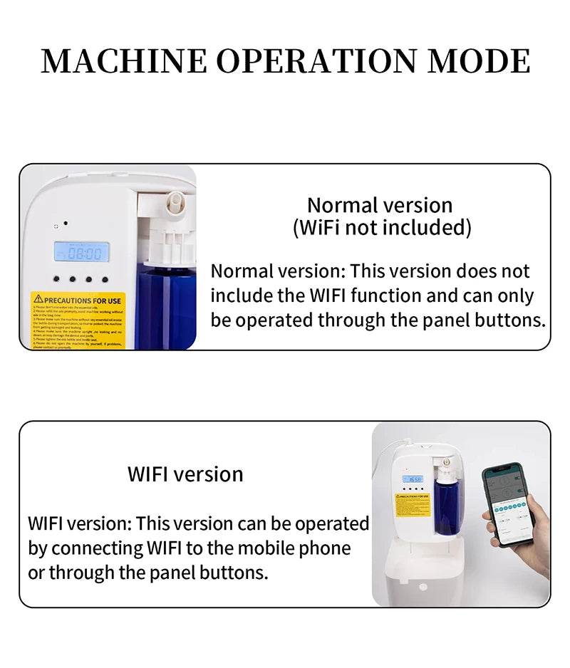 NAMSTE 1000m³ موزع كهربائي للزيوت العطرية، جهاز معطر جو أوتوماتيكي للمنزل، أبيض/أسود