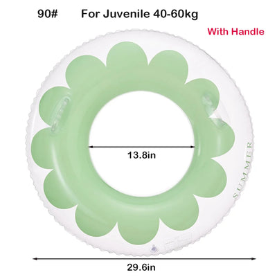 ROOXIN Baby Child حلقة مقعد سباحة قابلة للنفخ أنبوب حلقة سباحة للأطفال والكبار حلقة سباحة تعويم حمام السباحة معدات اللعب المائية