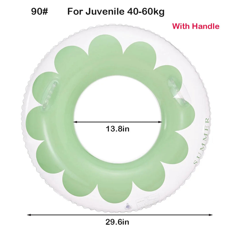 ROOXIN Baby Child حلقة مقعد سباحة قابلة للنفخ أنبوب حلقة سباحة للأطفال والكبار حلقة سباحة تعويم حمام السباحة معدات اللعب المائية