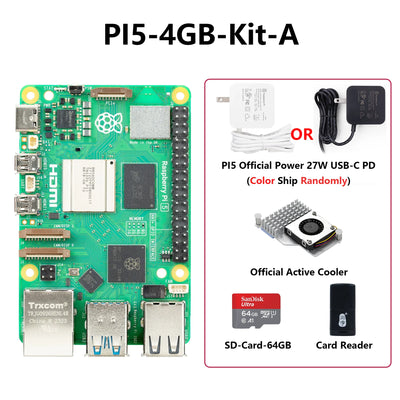 جهاز Raspberry Pi 5 الرسمي بسعة 16 جيجابايت و8 جيجابايت و2 جيجابايت و4 جيجابايت وجهاز كمبيوتر محمول صغير ومعالج BCM2712 ولوحة تطوير Raspberry Pi Bluebooth 5.0
