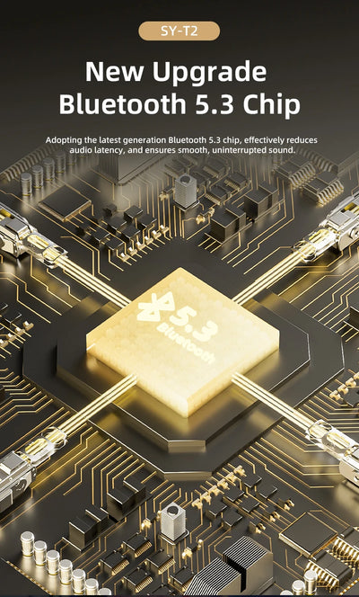 سماعة رأس بلوتوث أصلية SY-T2 عالية الجودة مع ميكروفون لاسلكي لتقليل الضوضاء وسماعات رأس سلكية للاعبين