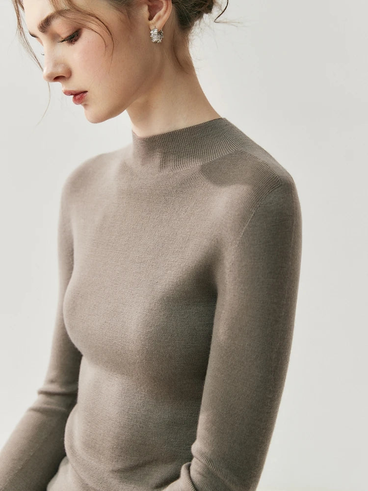 سترة نسائية من CHICUU مصنوعة من الصوف بنسبة 100% وقابلة للغسل في الغسالة، بلوفر برقبة دائرية، مصنوعة من 18 خيطًا من الكشمير الصوفي، مناسبة لفصل الخريف والشتاء