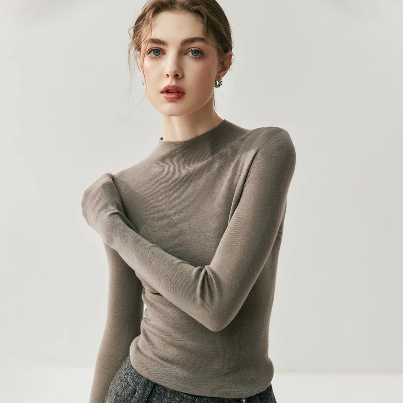 سترة نسائية من CHICUU مصنوعة من الصوف بنسبة 100% وقابلة للغسل في الغسالة، بلوفر برقبة دائرية، مصنوعة من 18 خيطًا من الكشمير الصوفي، مناسبة لفصل الخريف والشتاء