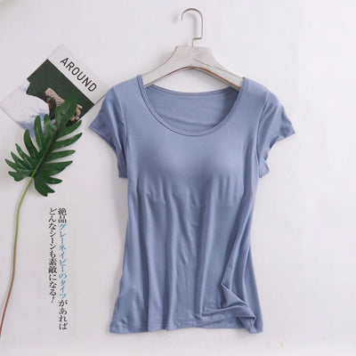 بيجامات صيفية نسائية كاجوال من قطعة واحدة مقاس M-4XL بأكمام قصيرة وقميص نوم ووسادة صدر وقميص نوم للاسترخاء وارتداء خارجي