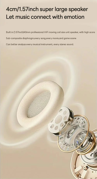 سماعات أذن Bosebye P2961 لاسلكية تعمل بتقنية البلوتوث 5.3 الأصلية، سماعات أذن ستيريو عالية الدقة للألعاب مزودة بميكروفون لهواتف Samsung iPhone