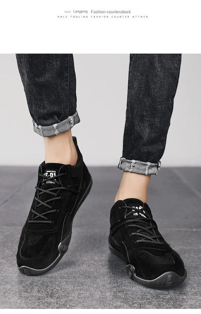 أحذية الكاحل للرجال ربيع 2025 أحذية رياضية كاجوال للرجال غير قابلة للانزلاق باللون الكاكي أحذية عمل رجالية أحذية قصيرة أحذية بدون كعب برباط أحذية زاباتيلاس للرجال