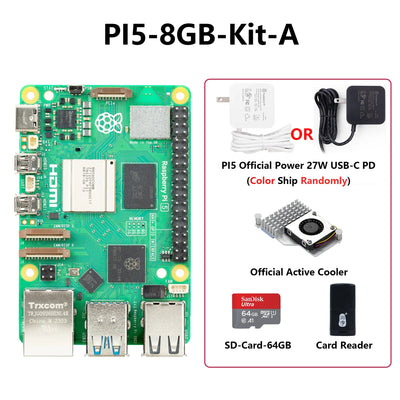 جهاز Raspberry Pi 5 الرسمي بسعة 16 جيجابايت و8 جيجابايت و2 جيجابايت و4 جيجابايت وجهاز كمبيوتر محمول صغير ومعالج BCM2712 ولوحة تطوير Raspberry Pi Bluebooth 5.0