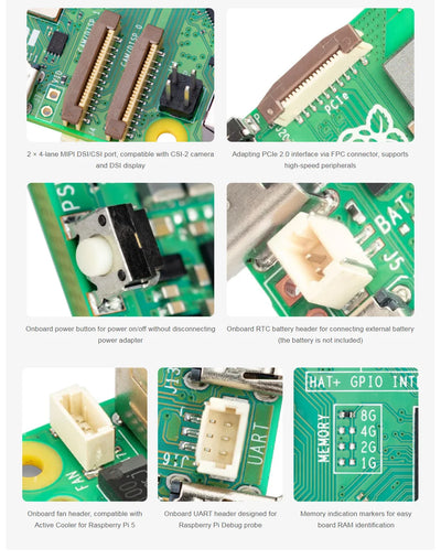 لوحة تطوير Raspberry Pi 5 بسعة 4 جيجابايت/8 جيجابايت ومجموعة برامج LINUX وبرمجة الذكاء الاصطناعي للكمبيوتر واللوحة الأم Raspberry Pi 5 بسعة 4 جيجابايت/8 جيجابايت