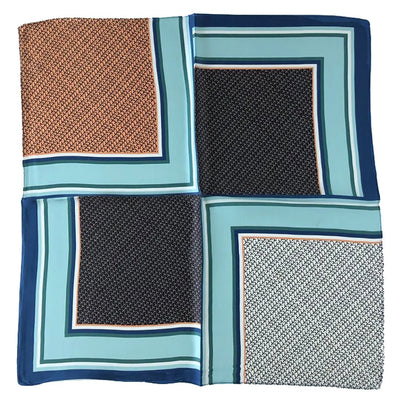 وشاح مربع نسائي من حرير التوت الخالص 100% مطبوع عليه رباط رأس ووشاح فاخر لزينة الشعر النسائية وأوشحة باندانا نسائية 53 سم