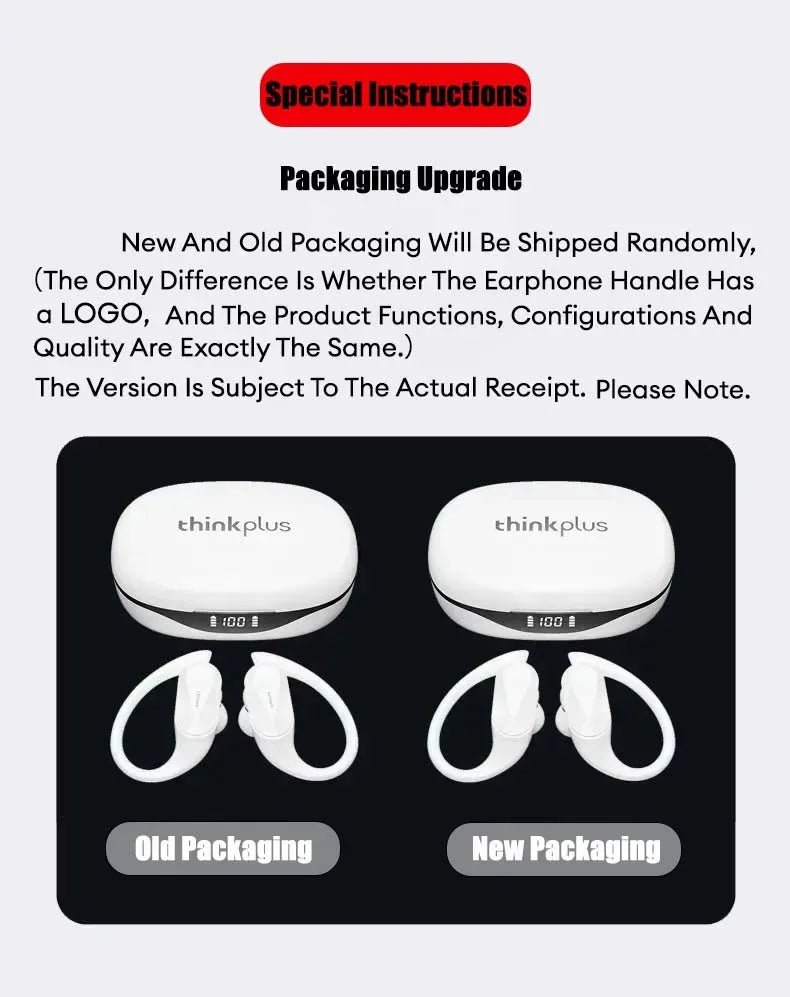 سماعات لينوفو LP75 TWS بلوتوث V5.3 الأصلية اللاسلكية بشاشة LED رقمية سماعات أذن مضادة للضوضاء جديدة