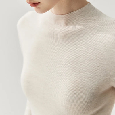 سترة نسائية من CHICUU مصنوعة من الصوف بنسبة 100% وقابلة للغسل في الغسالة، بلوفر برقبة دائرية، مصنوعة من 18 خيطًا من الكشمير الصوفي، مناسبة لفصل الخريف والشتاء