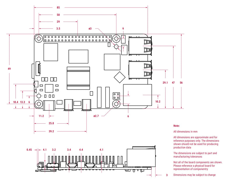 لوحة Raspberry Pi 5 Cortex-A76 Linux 4GB 8GB Arm Board Python Programlama PCIe Gigabit Ethernet USB3.0