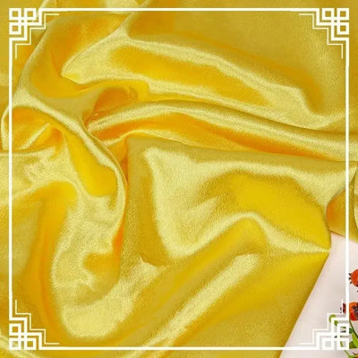 قماش ساتان كريستالي لامع سميك وثقيل بالمتر للملابس والفساتين وديكورات هانفو وقماش الخياطة اليدوي بلون أزرق سادة ومضاد للتجاعيد